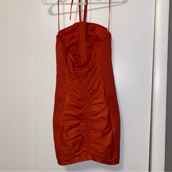 Free People Hold On Mini Dress Rust - Picture 5 of 7